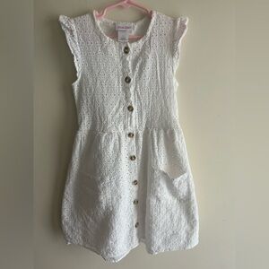 Little Lass White Eyelet Dress